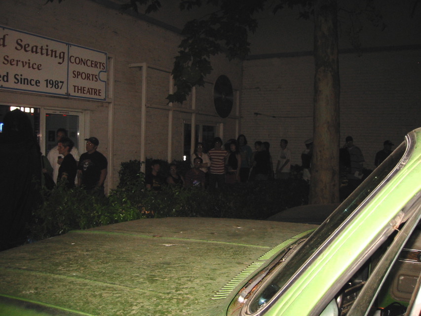 Lineup for the sold-out show
